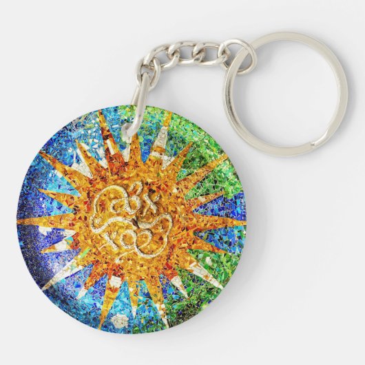 Park Guell mosaics sleutelhanger (Achterkant)