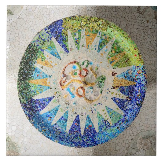 Park Guell mosaics Tegeltje (Voorkant)
