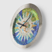 Park Guell mosaics Wall Clock Grote Klok (Hoek)