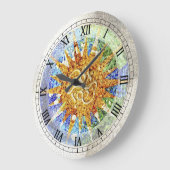 Park Guell mosaics Wall Clock Grote Klok (Hoek)