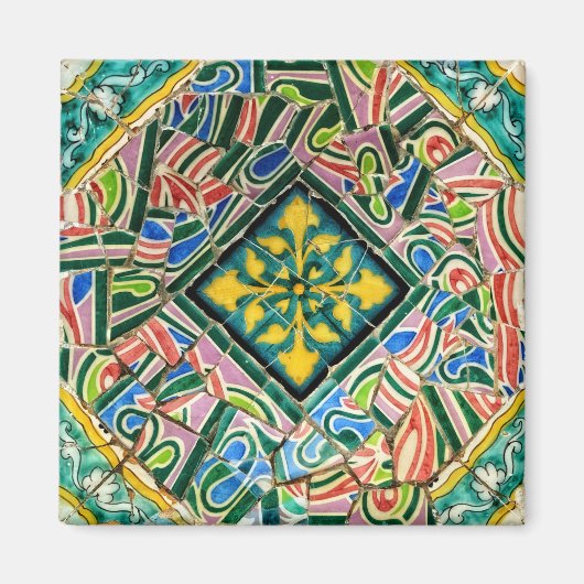 Park Guell-mozaïeken Magneet (Voorkant)