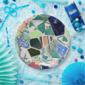 Park Guell-mozaïeken Papieren Bordje (Feest)