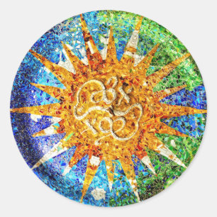 Park Guell mozaïeken Sticker