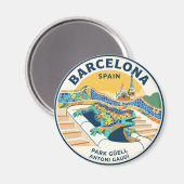 Park Güell Spanje Magneet (Voorkant / Achterkant)