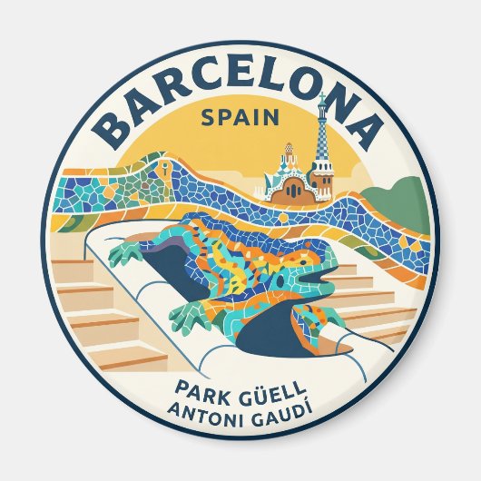 Park Güell Spanje Magneet (Voorkant)