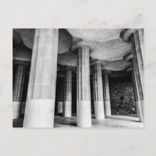 Park Güell van Antonio Gaudi in Barcelona foto Feestdagenkaart