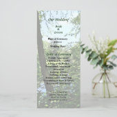 Park met Bridge in Distance Wedding Program Programma (Staand voorkant)