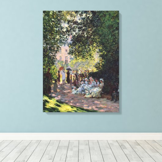 Park Monceau Monet Fine Impressionisme Art Canvas Afdruk (Insitu (Houten vloer))
