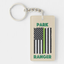 Park Ranger Flag Sleutelhanger