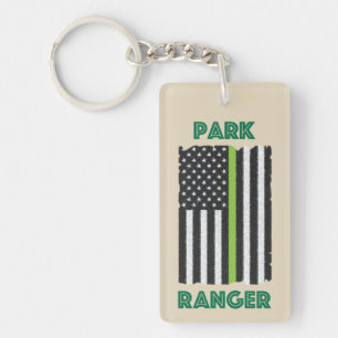 Park Ranger Flag Sleutelhanger