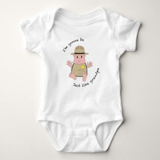 Park ranger grandpa romper (Voorkant)