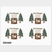 Park Ranger Ovale Sticker (Vel)