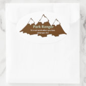Park Ranger Ovale Sticker (Tas)