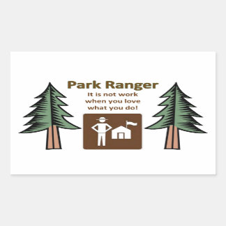 Park Ranger Rechthoekige Sticker