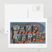 Park Rapids, Minnesota - Grote lettertjes Briefkaart (Voorkant / Achterkant)