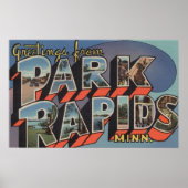 Park Rapids, Minnesota - Grote lettertjes Poster (Voorkant)