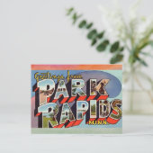 Park Rapids Minnesota Vintage Briefkaart (Staand voorkant)