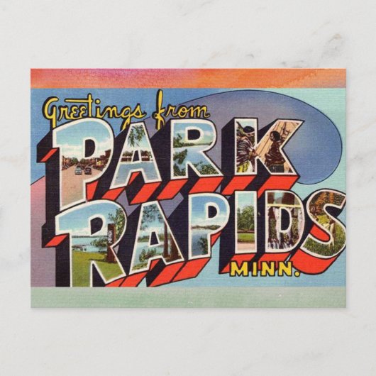 Park Rapids Minnesota Vintage Briefkaart (Voorkant)