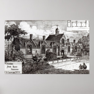 Park Road, Hampstead uit 'The Building News' Poster
