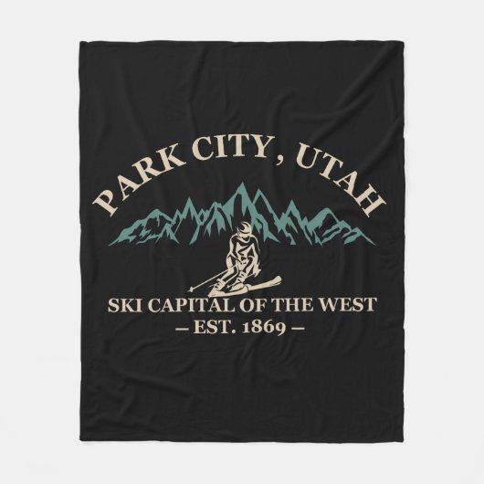 Park stad Utah skigebieden Fleece Deken (Voorkant)