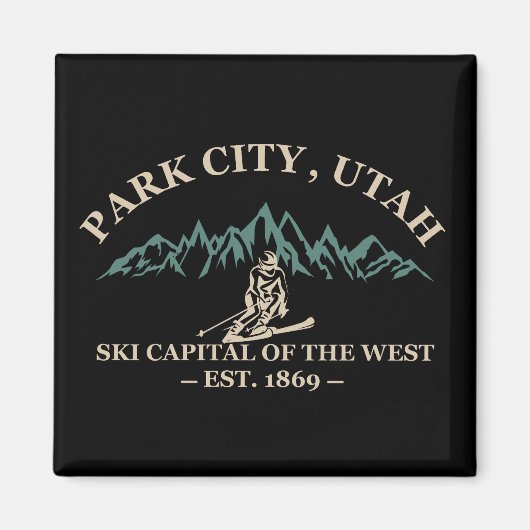 Park stad Utah skigebieden Magneet (Voorkant)