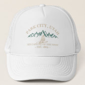 Park stad Utah skigebieden Trucker Pet (Voorkant)