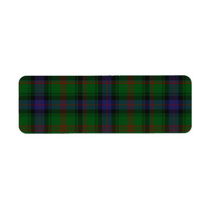 Park tartan groen blauw geruit etiket