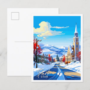 Park Utah USA vintage reisillustratie Briefkaart