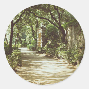 Park van het Doolhof van Horta Ronde Sticker