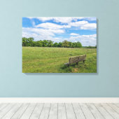 Parkbank uitzicht canvas print (Insitu (Houten vloer))