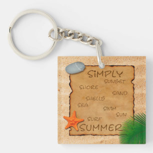 Parkeer op zand Achtergrond - Sleutelhanger