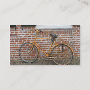 Parkeerfiets en een Brick Wall Small Photo Card Visitekaartje