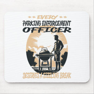 Parkeerhandhaver Grappig BBQ Chef of meisje Muismat