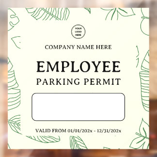 Parkeerontheffingskaart ingang deur voor vaste med raamsticker