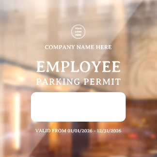 Parkeerontheffingskaart ingang deur voor vaste med raamsticker