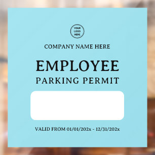 Parkeerontheffingskaart voor ingang voor vaste med raamsticker