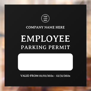 Parkeerontheffingskaart voor ingang voor vaste med raamsticker