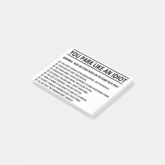 Parkeeropmerking Post-it® Notes (Schuin)