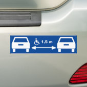 parkeerplaats voor rolstoelen bumpersticker (Op auto)