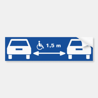 parkeerplaats voor rolstoelen bumpersticker