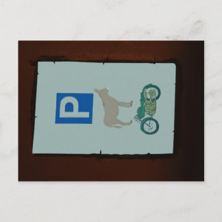 Parkeerteken bij TransPecos Guitars - Alpine, TX Briefkaart