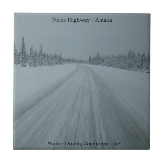 Parkeerweg Ice Tile Tegeltje (Voorkant)