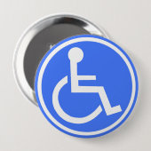 PARKEERZONE VOOR WEELSTOEL RONDE BUTTON 4,0 CM (Voorkant /achterkant)