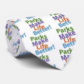 Parken maken het leven beter! Officiële Logo Stropdas (Opgerold)