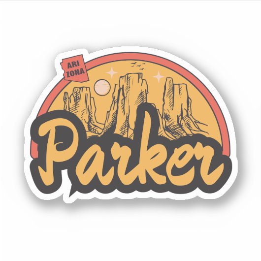 Parker, Arizona Sticker (Voorkant)