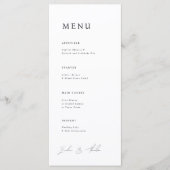 Parker bruiloft diner menu (Voorkant)