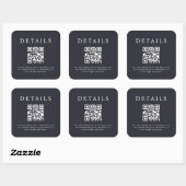 Parker Bruiloft QR Code Vierkante Sticker (Vel)