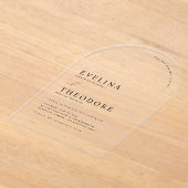 Parker Clear Acrylic Arch Wedding Invitation (Poser)