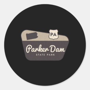 Parker Dam State Park Pennsylvania Welkom Bord Tr Ronde Sticker