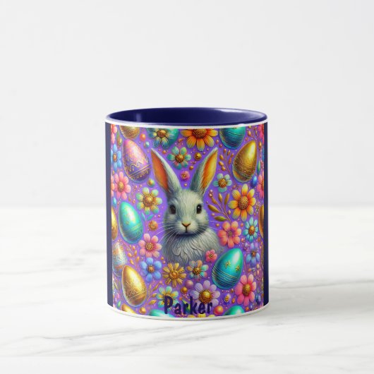 PARKER ~ EASTER BUNNY Oeufs Fleurs ~ Mug (Centre)